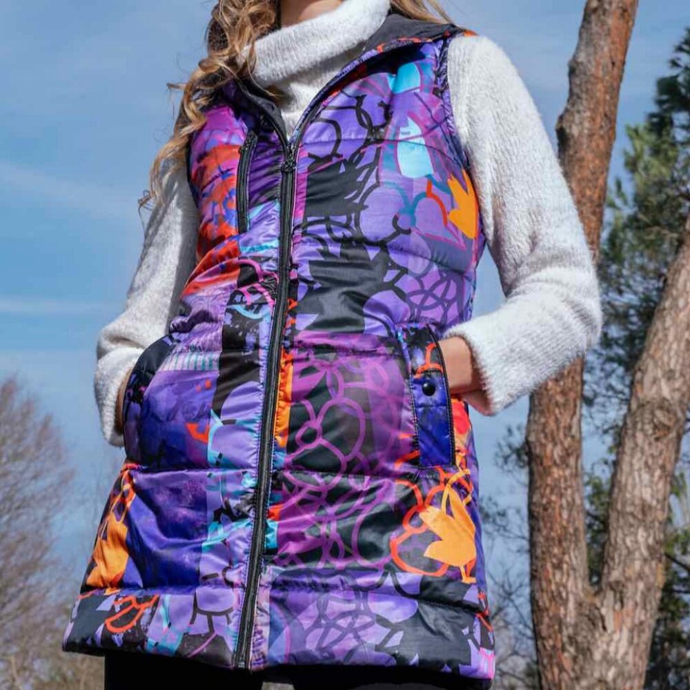 Dolcezza  Long Puffer Vest Size XL
